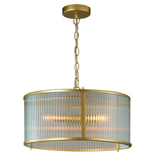 Load image into Gallery viewer, Carter 4 Light Painted Gold Ribbon Glass Pendant, LHCLPF5018/4GLD, ceiling light,