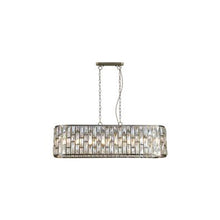 Load image into Gallery viewer, Bijou 8 Light Oval Diner Pendant Antique Brass Metal & Champagne, LHSL65818-8AB, ceiling light,