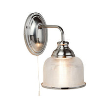 Load image into Gallery viewer, Bistro II - 1 Light Wall Bracket Satin Silver Halophane Glass