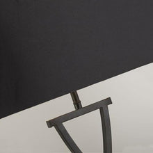Load image into Gallery viewer, Club Table Lamp - Chrome Base & Fabric Shade Close Up