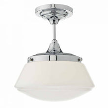 Load image into Gallery viewer, Caden Bathroom Semi Flush Polished Chrome Opal Glass IP44, LHDARCAD0150, ceiling light,