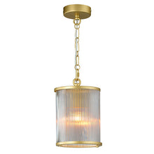 Load image into Gallery viewer, Carter 1 Light Painted Gold Ribbon Glass Pendant, LHCLPF5018/1GLD, ceiling light,