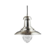 Load image into Gallery viewer, Fisherman Satin Silver Metal & Glass Pendant, LHSL4301SS, ceiling light,