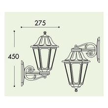 Load image into Gallery viewer, Anna Bisso LANTERN Wall Mount E27 Dimensions, LHECIFME22131000