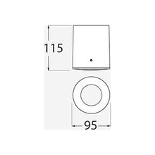 Load image into Gallery viewer, Line drawing of Fumagalli Franca 90 Ceiling LED Light Black with dimensions, LHECIFM3A7000U1LA, ceiling light,