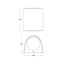 Load image into Gallery viewer, Line drawing of Fumagalli Marta 160 Up/Down LED White Wall Light with dimensions, LHECIFM2A6000D2LW, outdoor wall light,