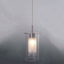 Load image into Gallery viewer, Muzzaone 1 Light Glass Clear & Frosted Pendant, LHCLPF118/1, ceiling pendant light,