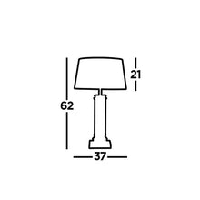 Load image into Gallery viewer, Pedestal Table Lamp Black Metal Dimensions