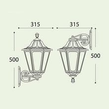 Load image into Gallery viewer, RUT Bisso Lantern E27 Black Dimensions, LHECIFME26131000
