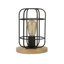 Load image into Gallery viewer, Vision Table Lamp - Matt Black Metal & Wood