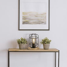 Load image into Gallery viewer, Vision Table Lamp - Matt Black Metal & Wood in Room