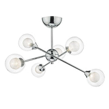 Load image into Gallery viewer, Zeke 6 Light Polished Chrome Semi-Flush Ceiling Light, LHDARZEK0650, ceiling light,