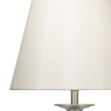 Load image into Gallery viewer, Bybliss Table Lamp Satin Chrome With Cream Shade