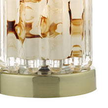 Load image into Gallery viewer, Elf Touch Table Lamp Antique Brass With Ribbed Glass Base