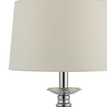 Load image into Gallery viewer, Iffley Table Lamp Chrome Twist Cage Base With Ivory Shade