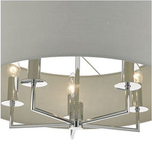 Load image into Gallery viewer, Jamelia 5 Light Pendant Polished Chrome & Grey Under