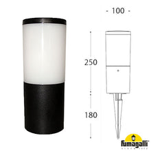 Load image into Gallery viewer, Fumagalli Amelia Spike Light Black c/w 12W LED Dimensions