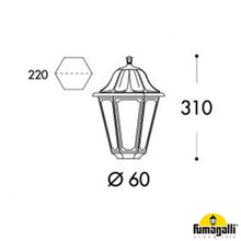 Load image into Gallery viewer, Fumagalli Anna Lantern Head Black Dimensions
