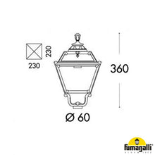 Load image into Gallery viewer, Fumagalli Golia Lantern Head White Dimensions