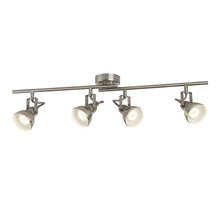 Load image into Gallery viewer, Focus Satin Silver 4 Light Ceiling Spotlight With Adjustable Bar