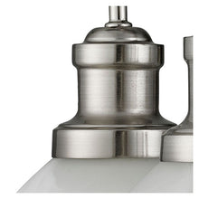Load image into Gallery viewer, Bistro Satin Silver 5 Light Ceiling Fitting With Acid Glass Shades