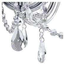 Load image into Gallery viewer, Marie Therese Chrome 5 Light Chandelier With Crystal Drops