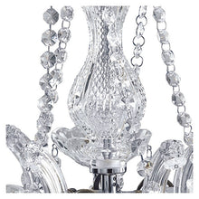 Load image into Gallery viewer, Marie Therese Chrome 5 Light Chandelier With Crystal Drops