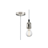 1.8m E27 Vintage Pendant Set - Brushed Chrome, LHMLA8271LBC, ceiling light pendant,