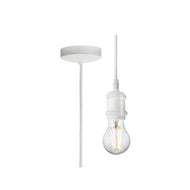1.8m E27 Vintage Pendant Set - Matt White, LHMLA8271LMW, ceiling pendant set,