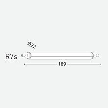 Load image into Gallery viewer, Fumagalli 10.5W LED R7s 189mm CCT 1000lm Outdoor &amp; Indoor Dimensions
