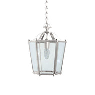 LHCLPL170/1SN, 1 Light Panel Lantern Satin Nickel, lantern ceiling light, 