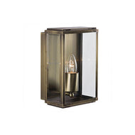 Rectangular Box 1 Light Antique Brass Wall Light, LHSLP8204AB, wall light,