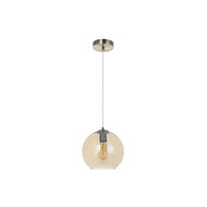 LHCLPFGLOBE200AM, 200mm Globe Amber Glass Pendant, ceiling light, 