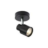 230V GU10 Single Spotlight - Matt Black, LHMLACSP1MB