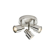 230V GU10 Triple Spotlight - Brushed Chrome, LHMLACSP2BC, ceiling light,