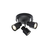 230V GU10 Triple Spotlight - Matt Black, LHMLACSP2MB, ceiling light,