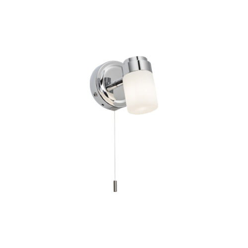 230V IP44 G9 Single Spotlight with Frosted Glass - Chrome, LHMLABA02S1C