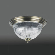 2 Light Flush Antique Brass Fitting, LHCLSF7020/2AB, ceiling light, 
