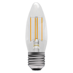 3.3W LED Filament Clear Candle - ES, 2700K