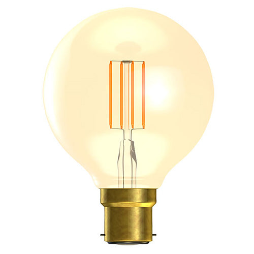 3.3W LED Vintage Globe Dimmable - BC, Amber, 2000K