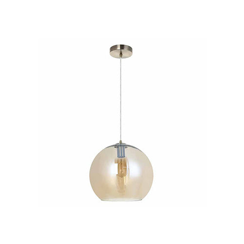 350mm Globe Amber Glass Pendant, LHCLPFGLOBE350/AM