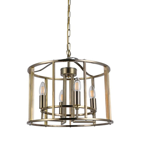 4LT Antique Brass Pendant, LHDL8686/4AB