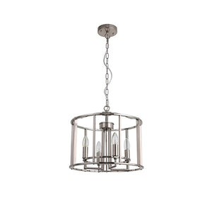 4 Light Pendant Satin Nickel