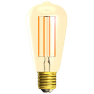 3.3W LED Vintage Squirrel Cage Dimmable - ES, Amber, 2000K on a white background, light bulb, 