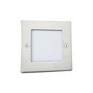 Ankle LED Indoor/Outdoor Recessed Square - Chrome & White, LHSL9907WH, wall light,