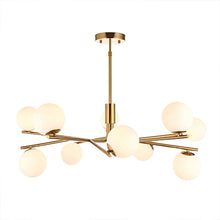 Load image into Gallery viewer, Aaron 10 Light Pendant Aged Brass, LHEND118652, ceiling light,
