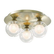 Acqua Globe 3L Fitting Antique Brass, LHCLSF16053/3AB, bathroom ceiling light, 