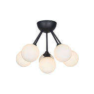 Acqua Globe G9 6 Light Black, LHCLSF16053/6BL, bathroom ceiling light, 
