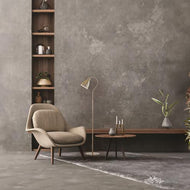 Adjustable Antique Brass Floor Lamp with chair and table in living space, LHSL5026AB, floor lamp,