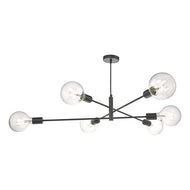 Alana 6 Light Pendant Black, LHDARALA0622, ceiling light